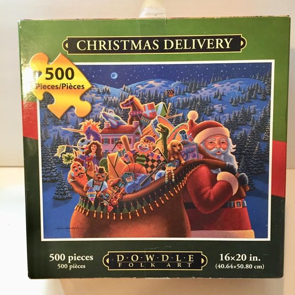 DOWDLE FOLK ART Other - DOWDLE Puzzle 500 pieces Santa Christmas Delivery